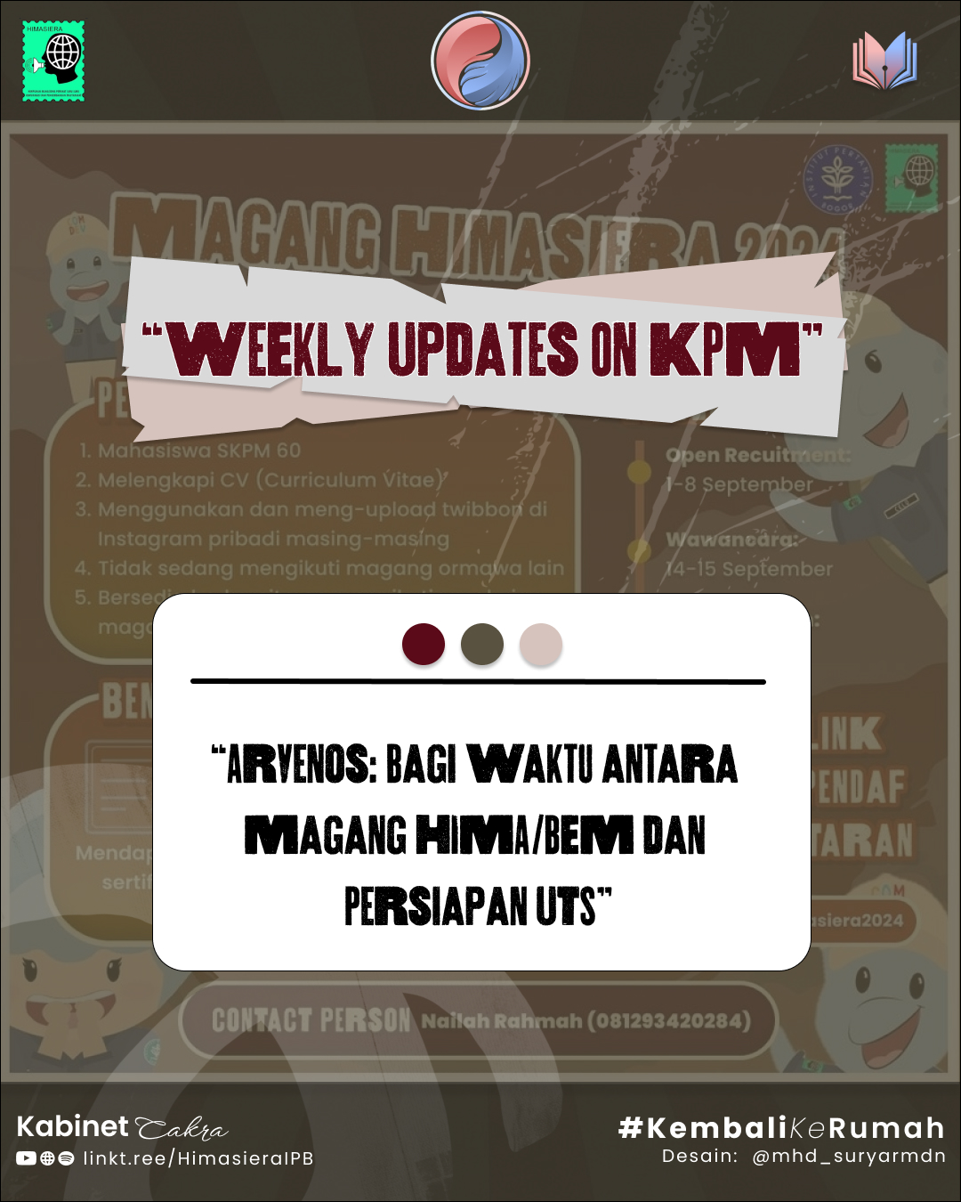 Weekly Updates On KPM 1